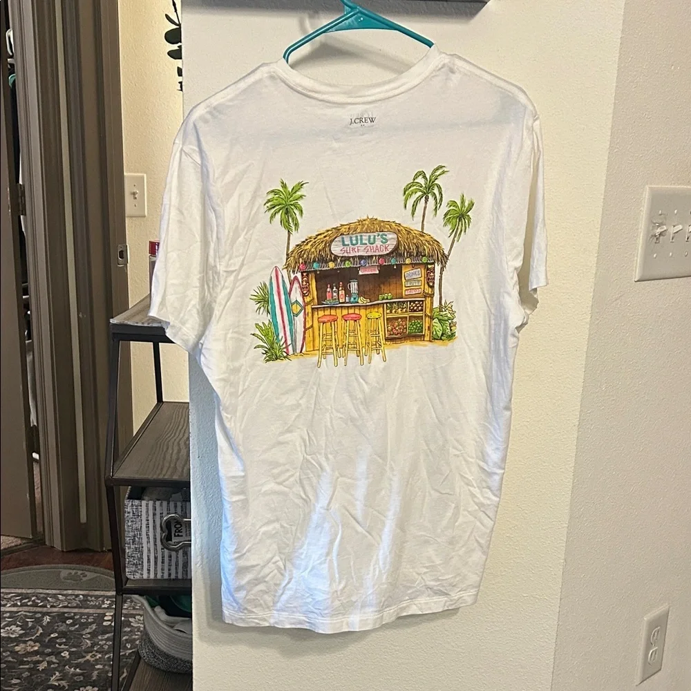 J Crew Lulu's Surf Shack Classic White Short Sleeve Tee
